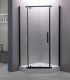 Душевой уголок ESBANO с поддоном ESR-7160B профиль черный матовый стекло прозрачное