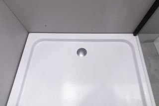 Душевой уголок ESBANO с поддоном ESR-7180B профиль черный матовый стекло прозрачное