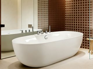 Акриловая ванна Esbano Roma-SM 170*80 со смесителем белая