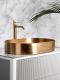 Раковина AltroBagno Eterno 001025 OrSp из нержавеющей стали золото матовое Раковина AltroBagno Eterno 001025 OrSp из нержавеющей стали золото матовое