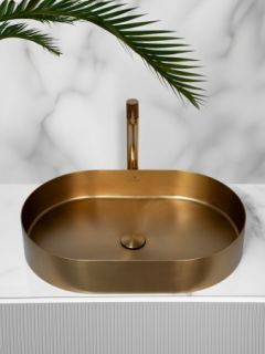 Раковина AltroBagno Eterno 001025 OrSp из нержавеющей стали золото матовое Раковина AltroBagno Eterno 001025 OrSp из нержавеющей стали золото матовое