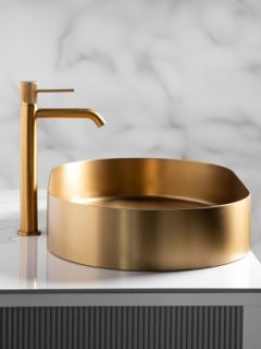 Раковина AltroBagno Eterno 001025 OrSp из нержавеющей стали золото матовое Раковина AltroBagno Eterno 001025 OrSp из нержавеющей стали золото матовое