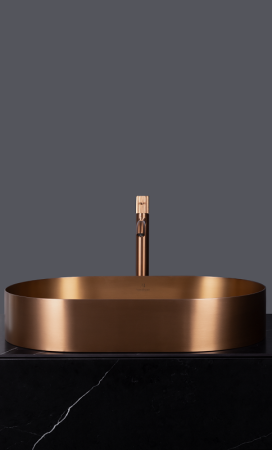 Раковина AltroBagno Eterno 001027 RaSp из нержавеющей стали медь матовая Раковина AltroBagno Eterno 001027 RaSp из нержавеющей стали медь матовая