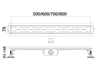 Душевой лоток Haiba HB91600-3 60см серый Душевой лоток Haiba HB91600-3 60см серый