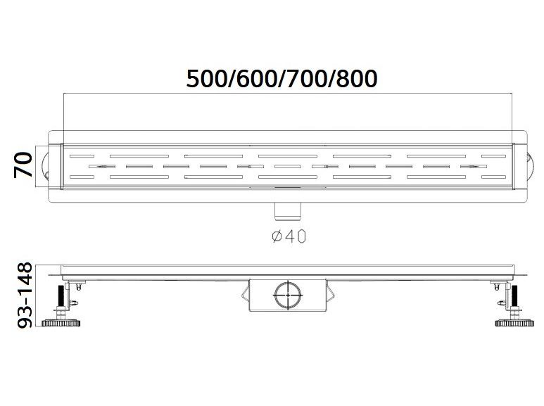Душевой лоток Haiba HB91600-3 60см серый