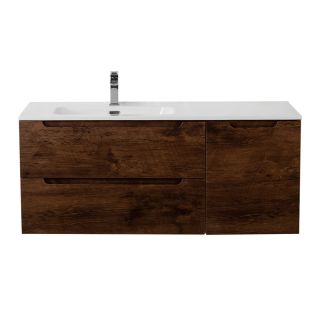 База под раковину BelBagno подвесная с двумя выкатными ящиками и одной распашной дверцей, левосторонн.Rovere Moro,1004x462x500, ETNA-1000-2C-1A-SO-RW-L дуб темный