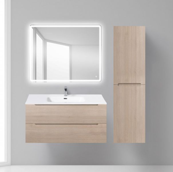 Тумба под раковину BelBagno подвесная 100x50см Rovere Grigio ETNA-1000-2C-SO-RG-P