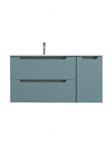 База под раковину BelBagno подвесная с двумя выкат. ящ. и одной распаш. дверцей, левосторонн.,1200x455x500, ETNA-1200-2C-1A-SO-AO-L голубой матовый