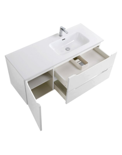 База под раковину BelBagno подвесная с двумя выкат. ящ. и одной распаш. дверцей, левосторонн., Bianco Opaco, 1200x455x500, ETNA-1200-2C-1A-SO-BO-L белый матовый