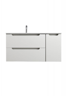 База под раковину BelBagno подвесная с двумя выкат. ящ. и одной распаш. дверцей, левосторонн., Bianco Opaco, 1200x455x500, ETNA-1200-2C-1A-SO-BO-L белый матовый
