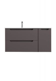 База под раковину BelBagno подвесная с двумя выкат. ящ. и одной распаш. дверцей, левосторонн, 1200x455x500, ETNA-1200-2C-1A-SO-GSO-R темно-серый матовый