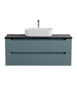 База под раковину BelBagno подвесная с двумя выкатными ящиками, с доводчиками, 1200x455x500, ETNA-1200-2C-SO-AO голубой матовый
