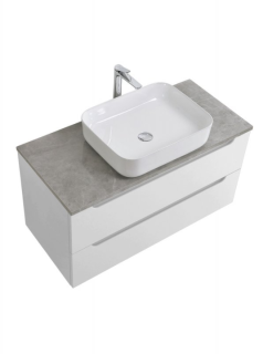 База под раковину BelBagno подвесная с двумя выкатными ящиками, с доводчиками, Bianco Opaco 1200x455x500, ETNA-1200-2C-SO-BO белый матовый