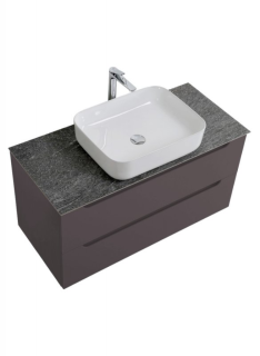 База под раковину BelBagno подвесная с двумя выкатными ящиками, с доводчиками, 1200x455x500, ETNA-1200-2C-SO-GSO темно-серый матовый