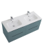 База под раковину BelBagno подвесная с четырьмя выкатными ящиками для раковины с двумя чашами,  1200x455x500, ETNA-1200-4C-SO-2-AO голубой матовый