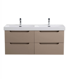 База под раковину BelBagno подвесная с четырьмя выкатными ящиками для раковины с двумя чашами, 200x455x500, ETNA-1200-4C-SO-2-CO бежевый матовый