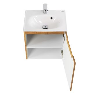 База под раковину BelBagno подвесная с одной распашной дверцей, с одной полкой, правосторонняя, Rovere Nature, 496x392x500, ETNA-500-1A-SO-RN-P-R дуб натуральный