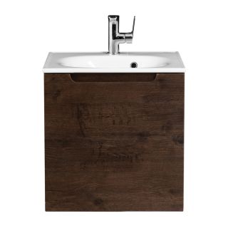 База под раковину BelBagno подвесная с одной распашной дверцей, с одной полкой, левосторонняя, Rovere Moro, 496x392x500, ETNA-500-1A-SO-RW-P-L дуб темный