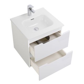 База под раковину BelBagno подвесная с двумя выкатными ящиками, с доводчиками, Bianco Opaco, 500x460x500, ETNA-500-2C-SO-BO белый матовый