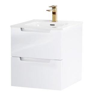 База под раковину BelBagno подвесная с двумя выкатными ящиками, с доводчиками, Bianco Opaco, 500x460x500, ETNA-500-2C-SO-BO белый матовый