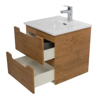 База под раковину BelBagno подвесная с двумя выкатными ящиками, с доводчиками, Rovere Nature, 500x460x500, ETNA-500-2C-SO-RN дуб натуральный