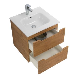 База под раковину BelBagno подвесная с двумя выкатными ящиками, с доводчиками, Rovere Nature, 500x460x500, ETNA-500-2C-SO-RN дуб натуральный