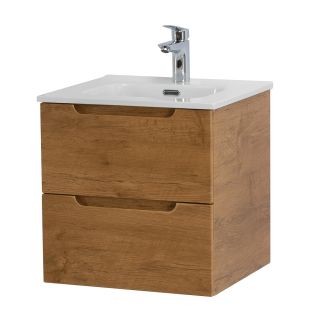 База под раковину BelBagno подвесная с двумя выкатными ящиками, с доводчиками, Rovere Nature, 500x460x500, ETNA-500-2C-SO-RN дуб натуральный