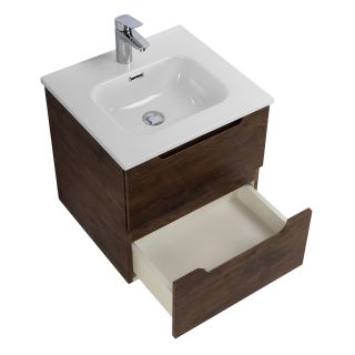 База под раковину BelBagno подвесная с двумя выкатными ящиками, с доводчиками, Rovere Moro, 500x460x500, ETNA-500-2C-SO-RW дуб темный