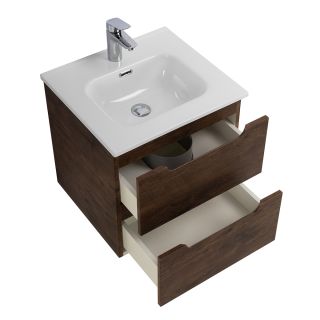 База под раковину BelBagno подвесная с двумя выкатными ящиками, с доводчиками, Rovere Moro, 500x460x500, ETNA-500-2C-SO-RW дуб темный