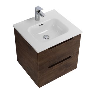 База под раковину BelBagno подвесная с двумя выкатными ящиками, с доводчиками, Rovere Moro, 500x460x500, ETNA-500-2C-SO-RW дуб темный