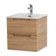 База под раковину BelBagno подвесная с двумя выкатными ящиками, с доводчиками, Rovere Bianco, 500x460x500, ETNA-500-2C-SO-WO дуб светлый