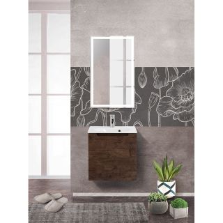 База под раковину BelBagno подвесная с одним выкатным ящиком, Rovere Moro, 596x460x400, ETNA-600-1C-SO-RW-P дуб темный