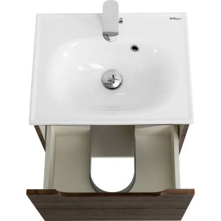 База под раковину BelBagno подвесная с одним выкатным ящиком, Rovere Moro, 596x460x400, ETNA-600-1C-SO-RW-P дуб темный