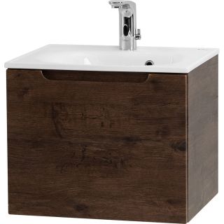 База под раковину BelBagno подвесная с одним выкатным ящиком, Rovere Moro, 596x460x400, ETNA-600-1C-SO-RW-P дуб темный