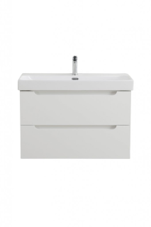 База под раковину BelBagno подвесная с двумя выкатными ящиками, с доводчиками, Bianco Opaco 800x455x500, ETNA-800-2C-SO-BO белый матовый