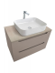 База под раковину BelBagno подвесная с двумя выкатными ящиками, с доводчиками, 800x455x500, ETNA-800-2C-SO-CO бежевый матовый