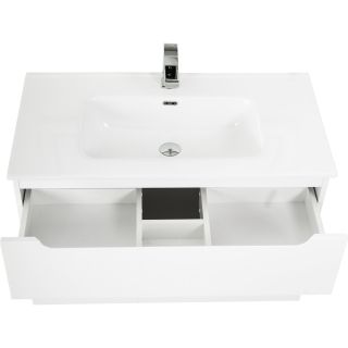 База под раковину BelBagno подвесная с двумя выкатными ящиками, с доводчиками, Bianco Lucido, 800x455x600, ETNA-H60-800-2C-SO-BL-P белый глянцевый