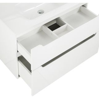 База под раковину BelBagno подвесная с двумя выкатными ящиками, с доводчиками, Bianco Lucido, 800x455x600, ETNA-H60-800-2C-SO-BL-P белый глянцевый