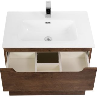 База под раковину BelBagno подвесная с двумя выкатными ящиками, с доводчиками, Rovere Moro, 800x455x600, ETNA-H60-800-2C-SO-RW-P дуб темный