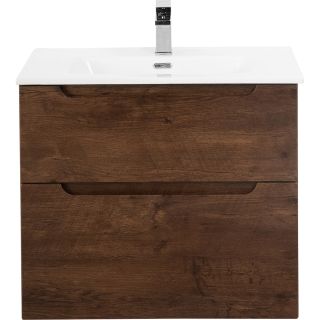 База под раковину BelBagno подвесная с двумя выкатными ящиками, с доводчиками, Rovere Moro, 800x455x600, ETNA-H60-800-2C-SO-RW-P дуб темный