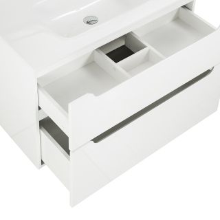 База под раковину BelBagno подвесная с двумя выкатными ящиками, с доводчиками, Bianco Lucido, 900x455x600, ETNA-H60-900-2C-SO-BL-P белый глянцевый