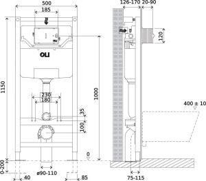 Комплект унитаза с инсталляцией Point Вега 879235pKA00+PN41711GM с сиденьем Микролифт