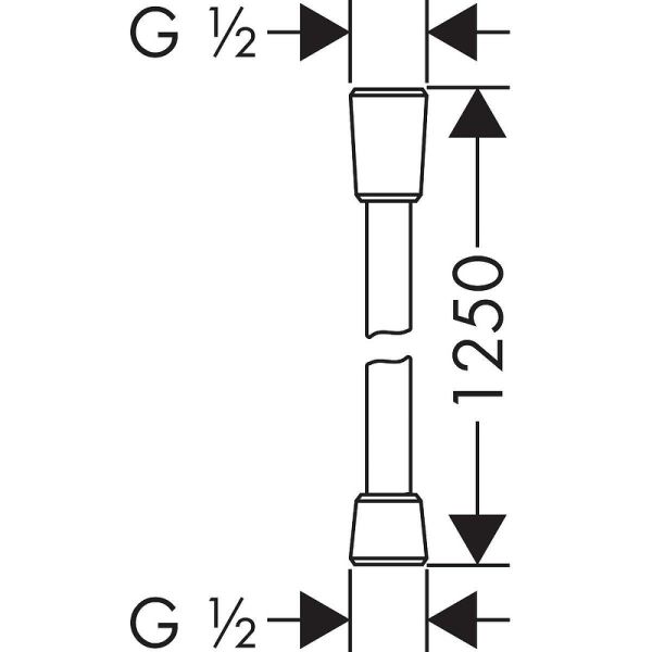 Шланг для душа Hansgrohe 28272670 черный