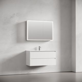 Зеркальный шкаф с подсветкой Sancos Evoke SC80100 100 см серый Зеркальный шкаф с подсветкой Sancos Evoke SC80100 100 см серый