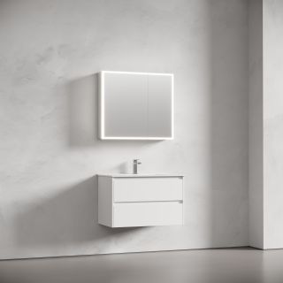 Зеркальный шкаф с подсветкой Sancos Evoke SC8080 80 см серый Зеркальный шкаф с подсветкой Sancos Evoke SC8080 80 см серый