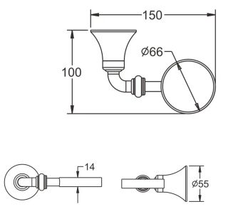 Стакан для ванной комнаты Rose RG1212 хром Стакан для ванной комнаты Rose RG1212 хром