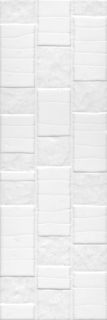 Плитка Kerama Marazzi 60169 Бьянка белый глянцевый волна 20x60x0,9