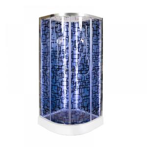 Душевая кабина Deto BМ1590 N LED с гм. BLACK 90х90х208см