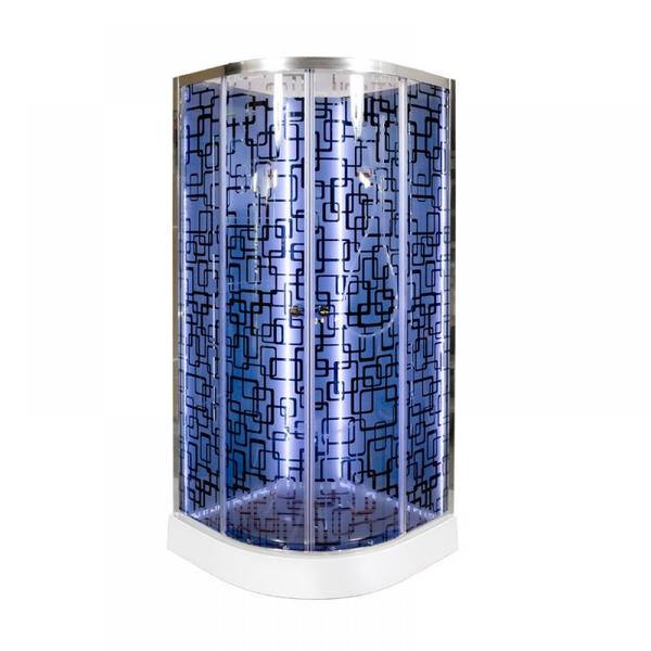 Душевая кабина Deto BМ1590 N LED с гм. BLACK 90х90х208см