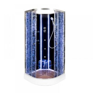 Душевая кабина Deto BМ1510 N LED с гм. BLACK 100х100х208 см Душевая кабина Deto BМ1510 N LED с гм. BLACK 100х100х208 см